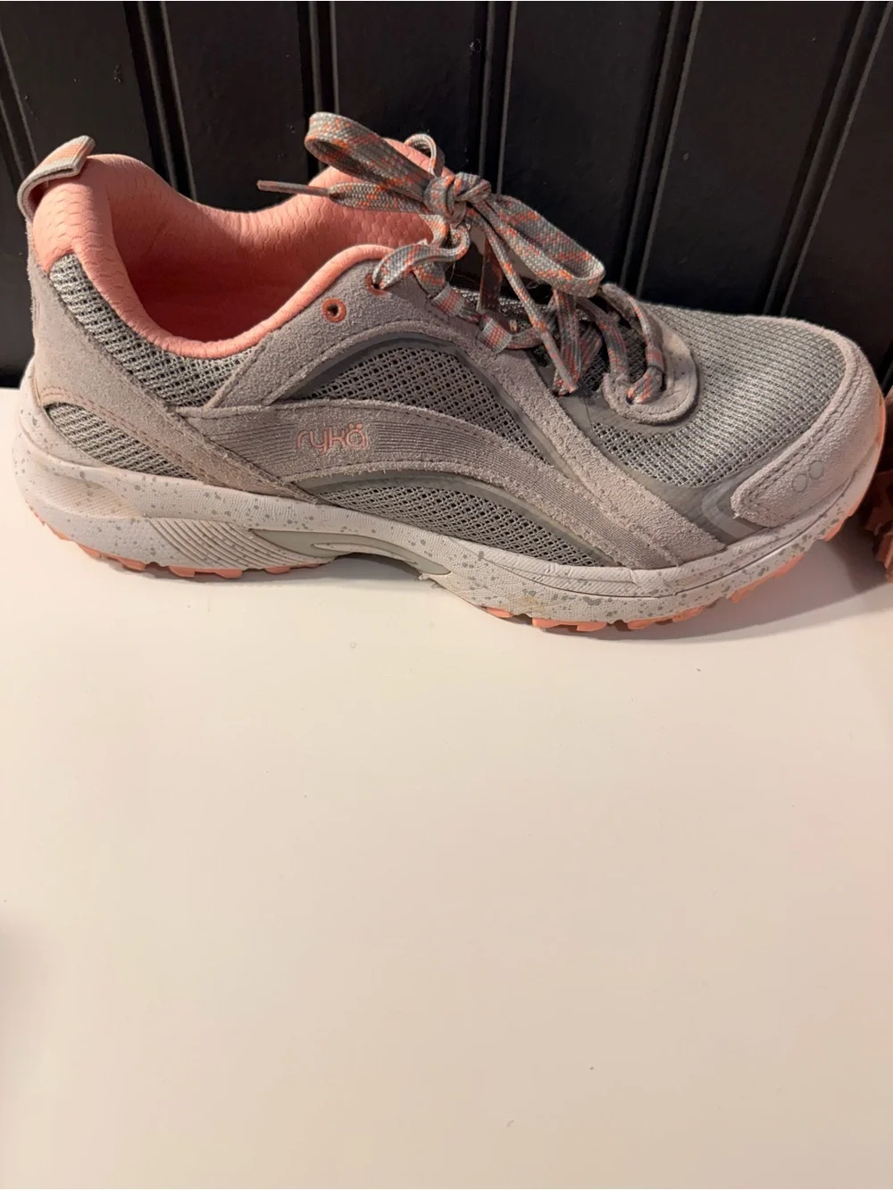 Ryka Women's Gray and Pink Athletic Sneakers